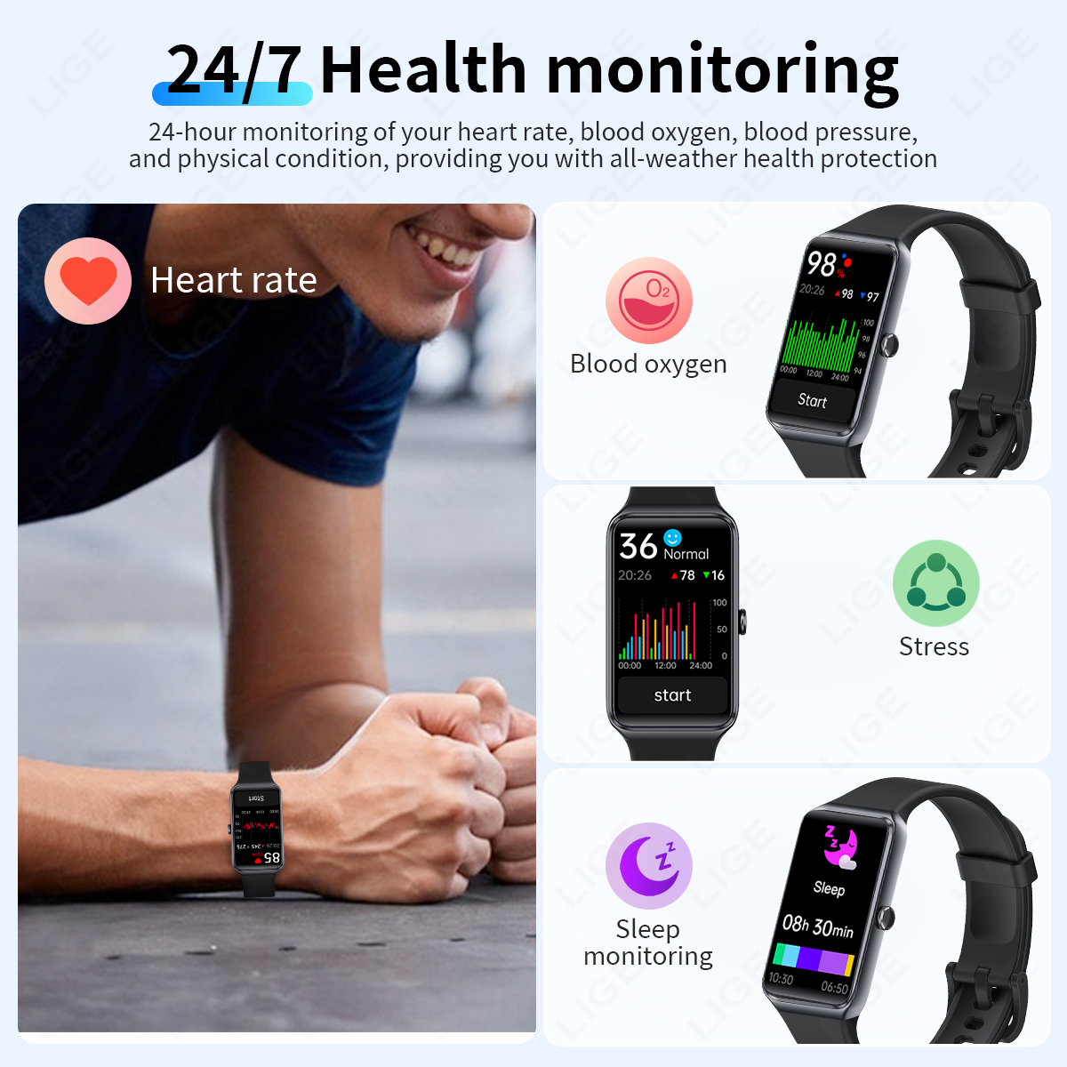 LIGE Couple Smart Wristband Me – обзор и цена Smartwatch Latest Watches For Men