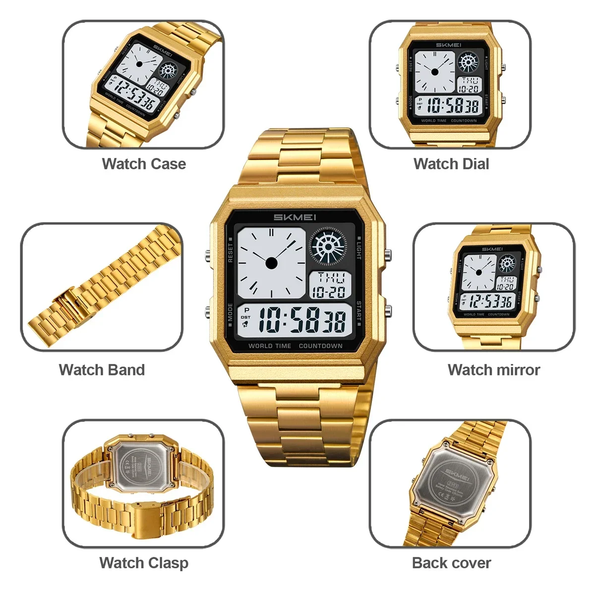 SKMEI 2353 Stainless Steel Str – обзор и цена Casio Watches Smartwatch