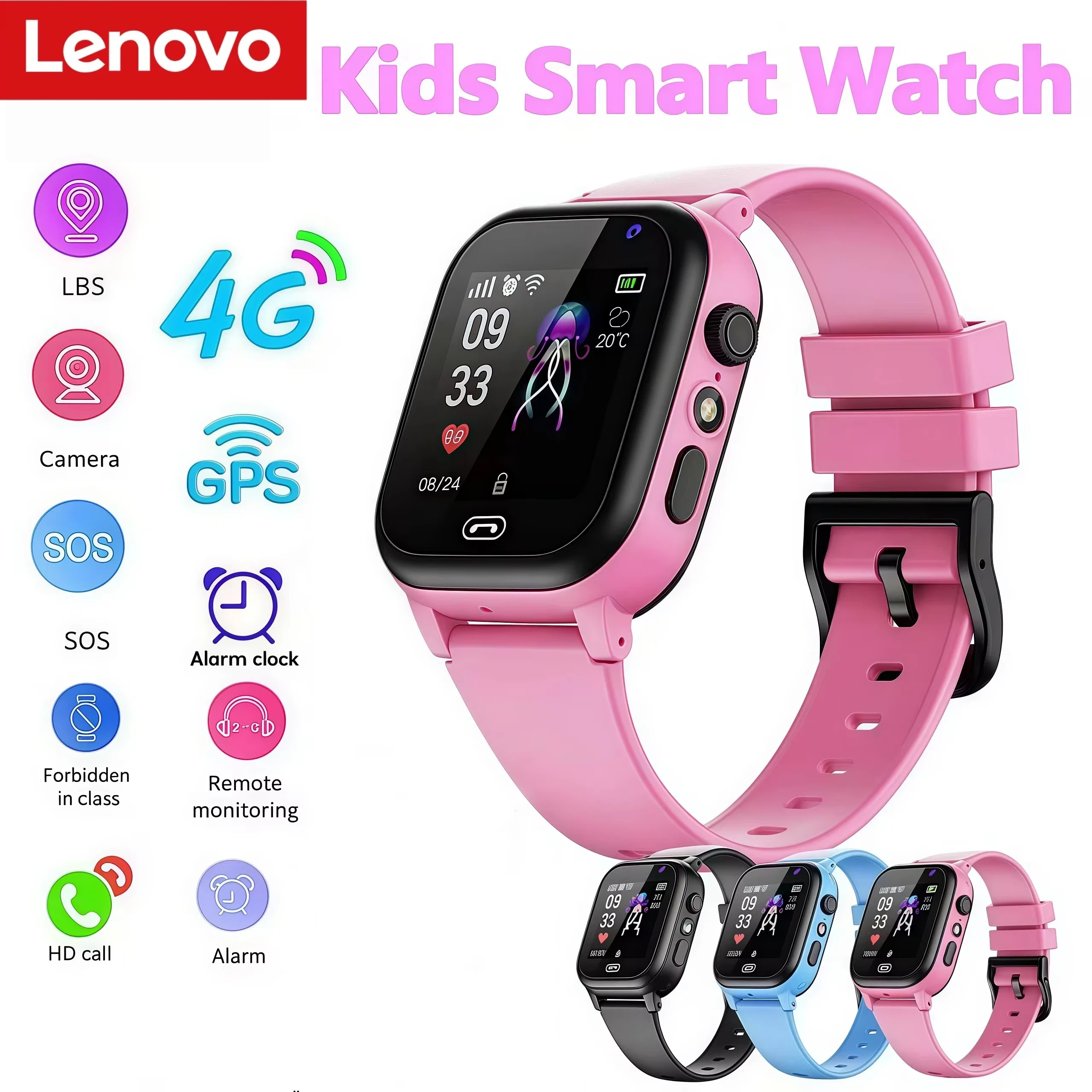 Lenovo Kids Smart Watch SOS Wi – обзор и цена Smartwatch Watches For Kid Boy With Gps