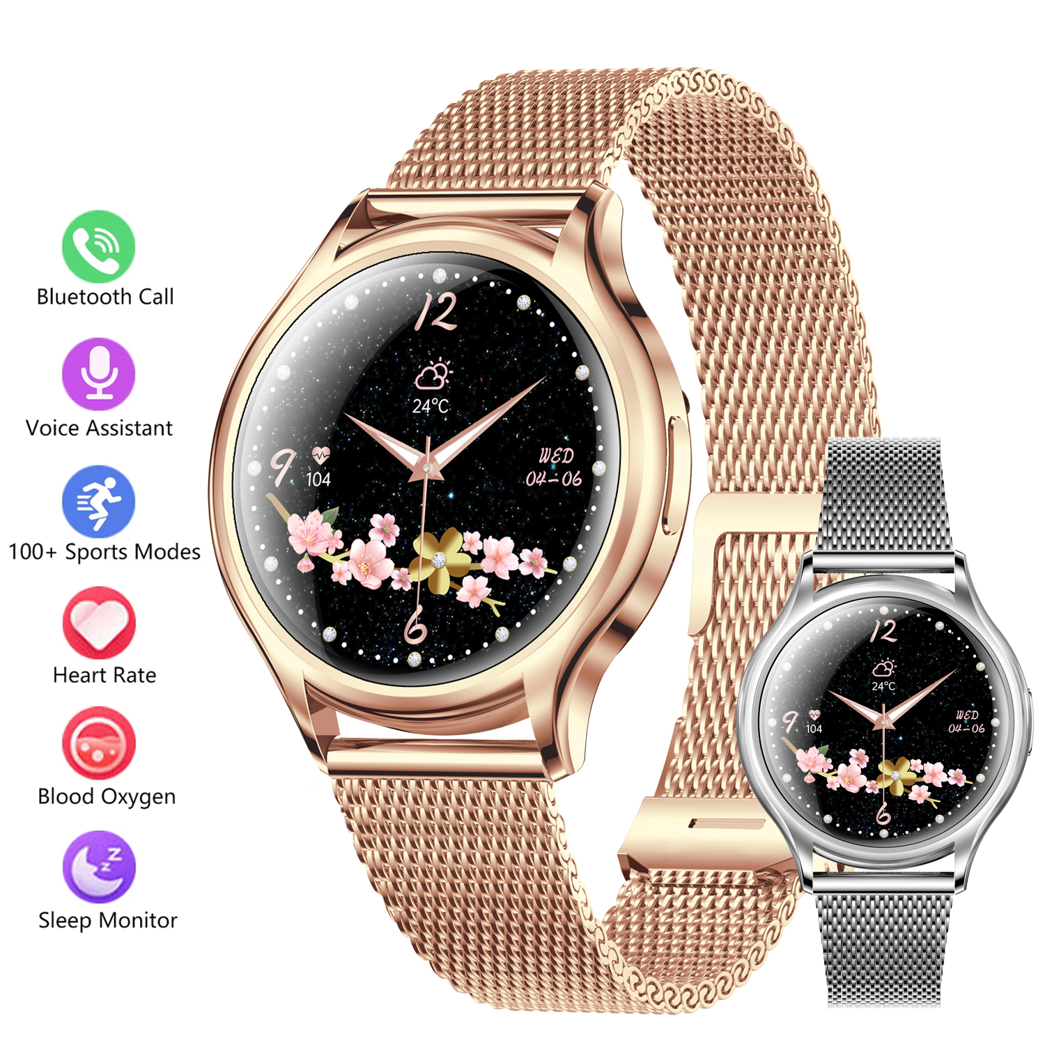 Women's Smart Watch Sleep Heal – обзор и цена Smartwatch Angelo Watches