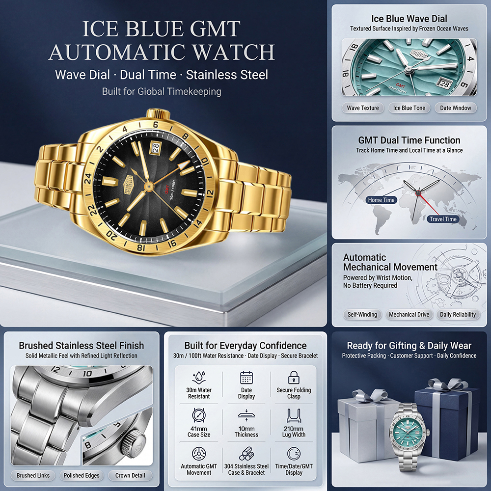 Quartz Watch Fashion Clock GMT – обзор и цена Smartwatch Ladies Watches Branded