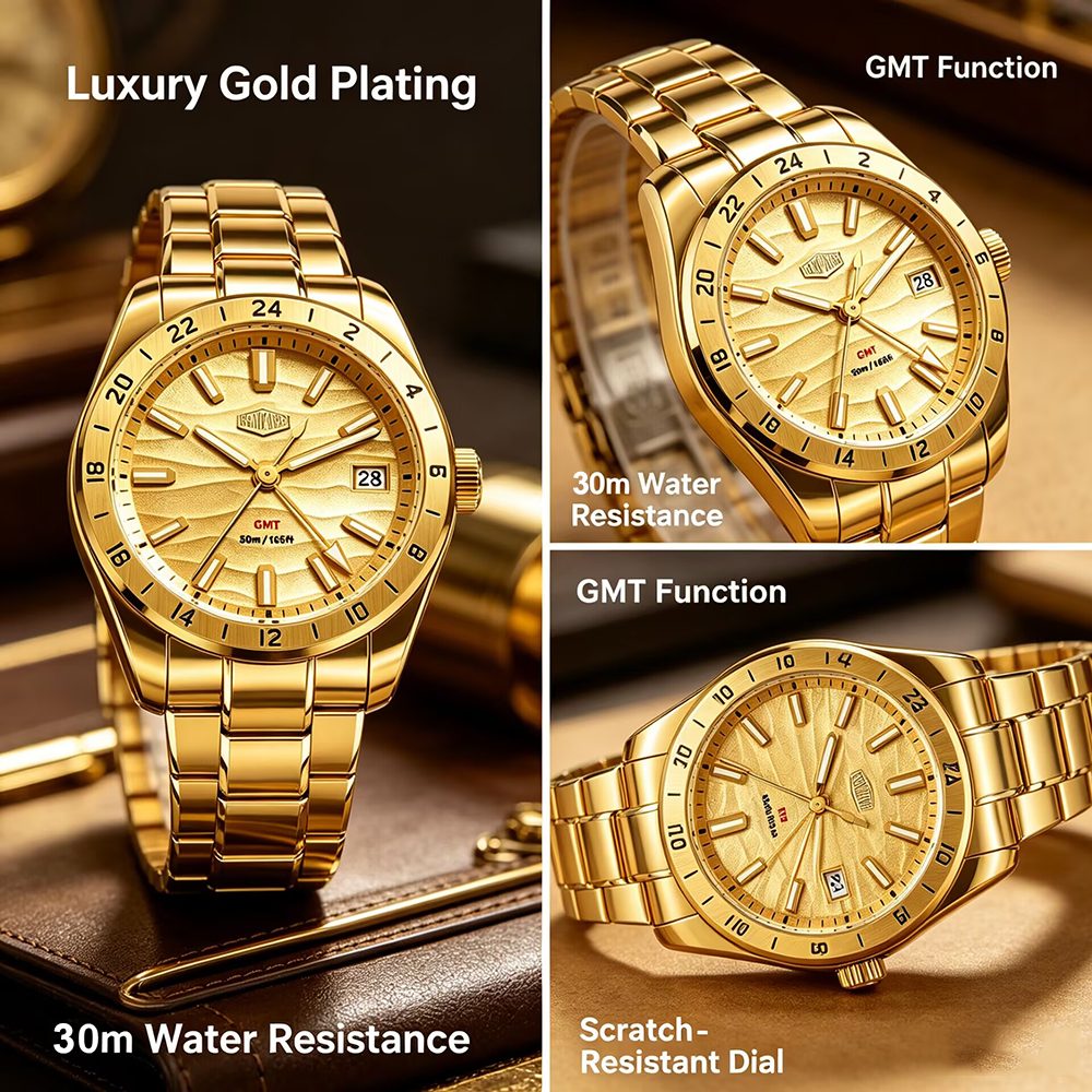 Quartz Watch Fashion Clock GMT – обзор и цена Smartwatch Ladies Watches Branded