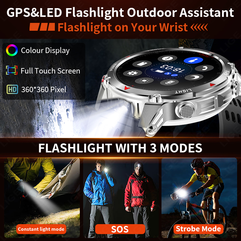 LIGE Rugged GPS Track Smart Wa – обзор и цена Watch Smartwatch