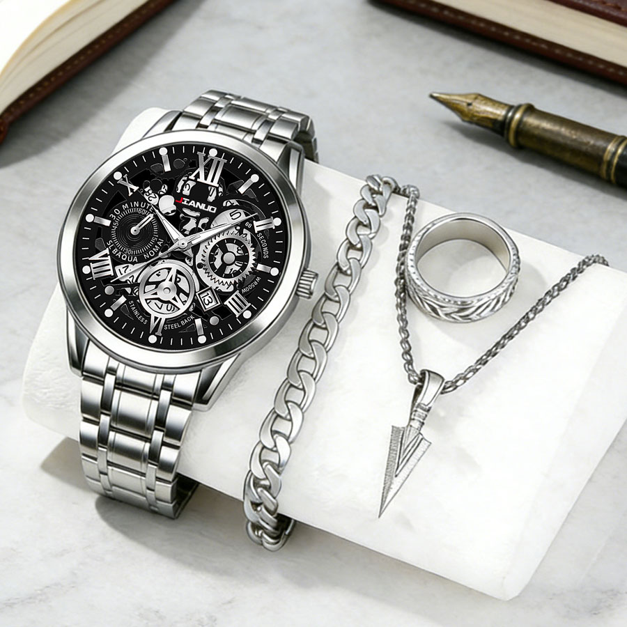 Business luxury men's steel ba – обзор и цена Smartwatch Ring Watches