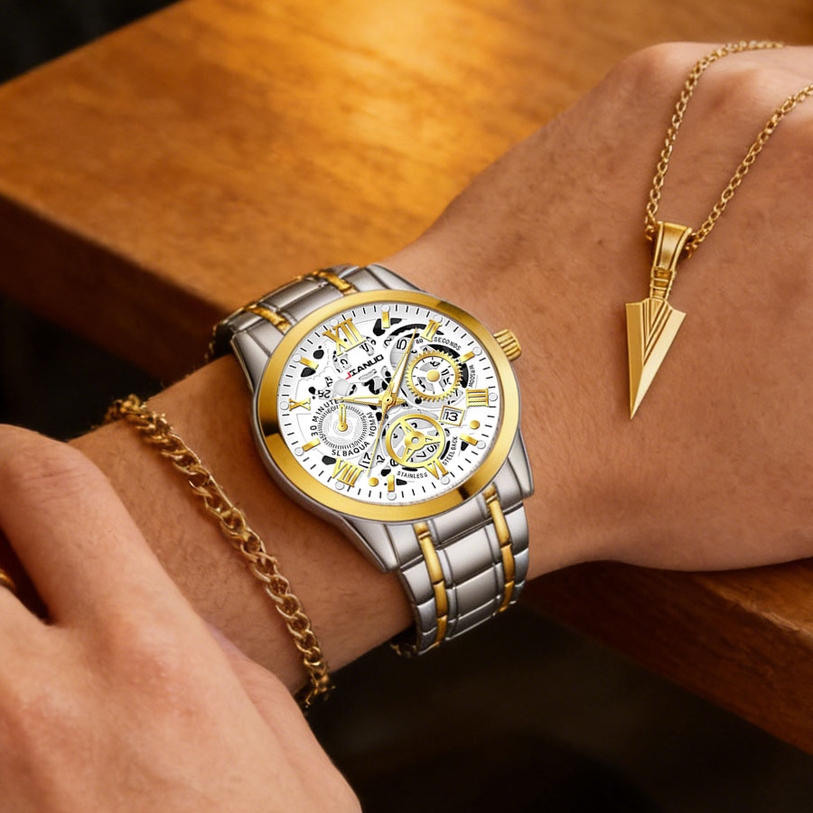 Business luxury men's steel ba – обзор и цена Smartwatch Ring Watches