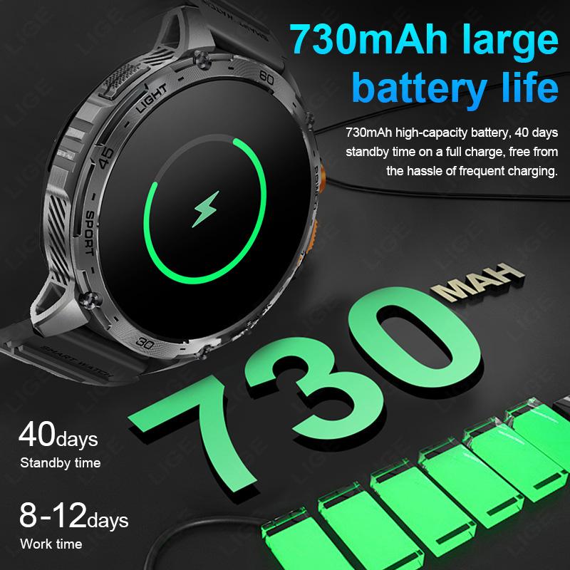 LIGE 730mAh Large Battery Ultr – обзор и цена Smartwatch Latest Watches For Men
