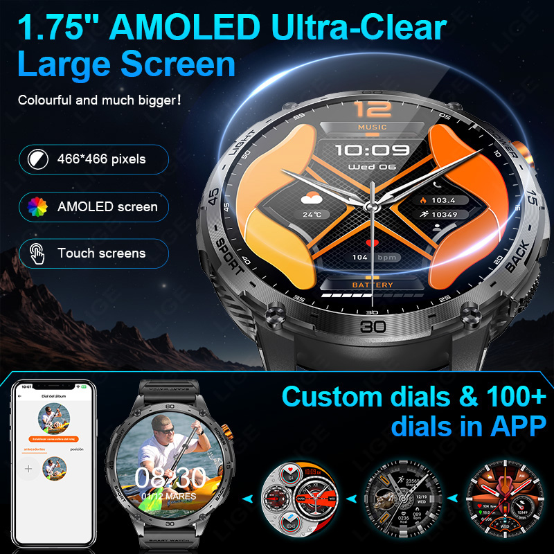 LIGE 730mAh Large Battery Ultr – обзор и цена Smartwatch Latest Watches For Men