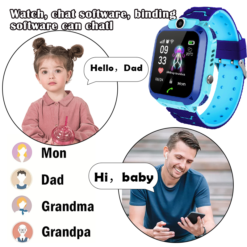 Q12B Kids Smart Watch with SOS – обзор и цена Smartwatch Watches For Kid Boy With Gps